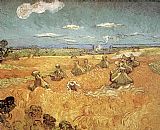 Vincent van Gogh Wheat Stacks with Reaper painting